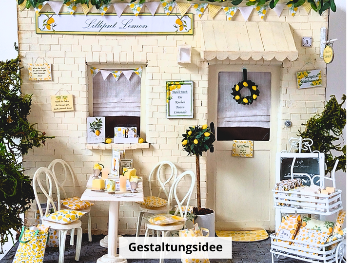 Bastelbogen und Anleitung – Miniatur-Cafézubehör 1:12