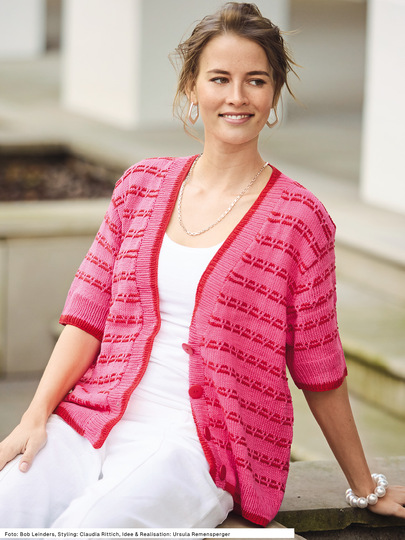 Jacke mit V-Ausschnitt