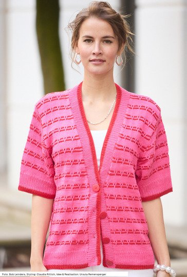 Jacke mit V-Ausschnitt