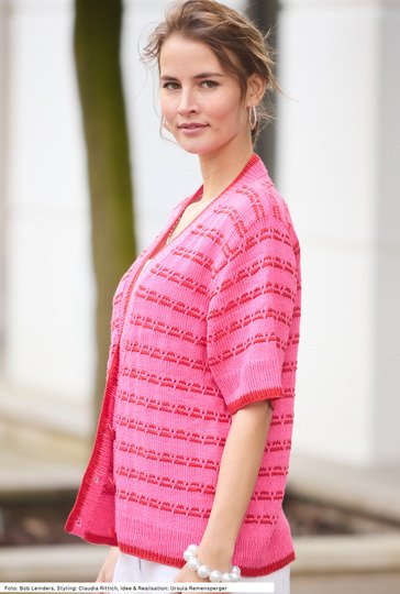Jacke mit V-Ausschnitt
