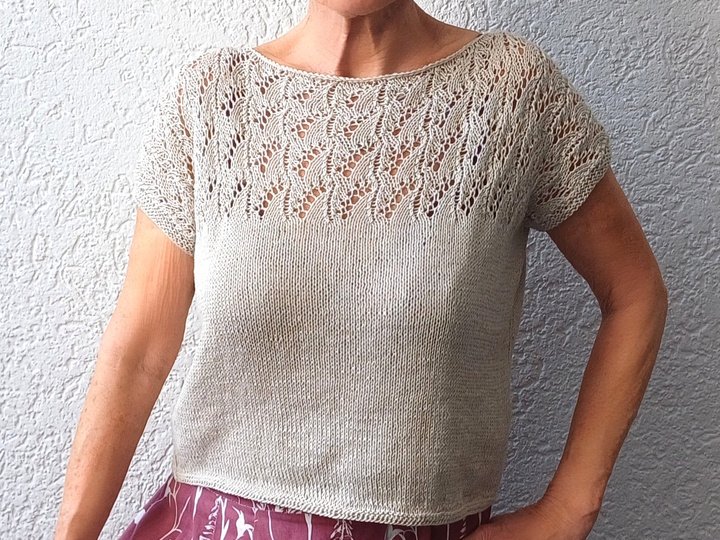 Strickanleitung Shirt CoCo – Leichtes Sommertop mit Lochmuster