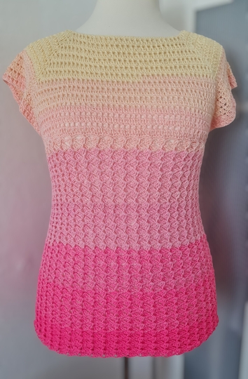 „Cool Waves“ 2-in-1 Häkelanleitung in RVO / Shirt oder A-Linien-Tunika
