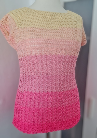 „Cool Waves“ 2-in-1 Häkelanleitung in RVO / Shirt oder A-Linien-Tunika