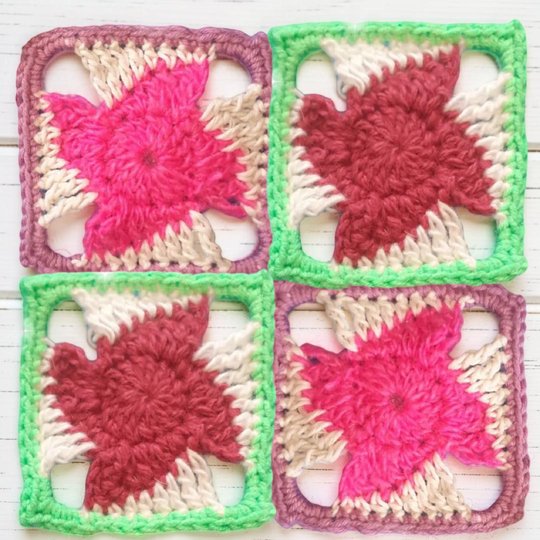 Pinwheel Boho Granny Square Pattern