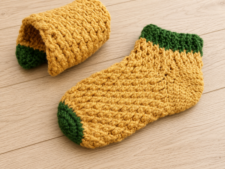 Warm Winter Crochet Socks Summer Colors PDF Pattern (S37)
