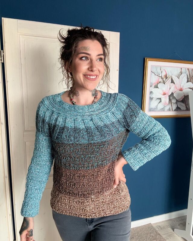 Häkelanleitung Pulli "KARIBISCHER KAFFEE" - Bild 10
