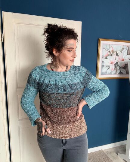 Häkelanleitung Pulli "KARIBISCHER KAFFEE"