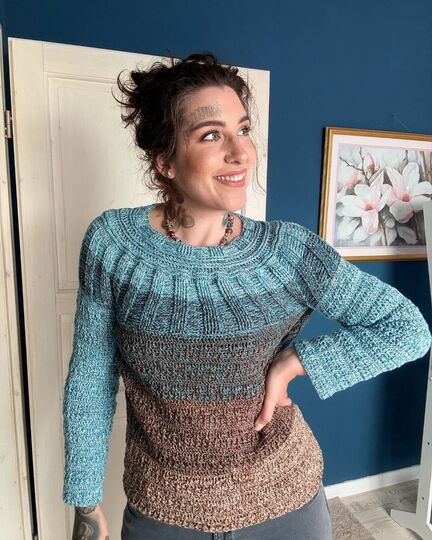 Häkelanleitung Pulli "KARIBISCHER KAFFEE"