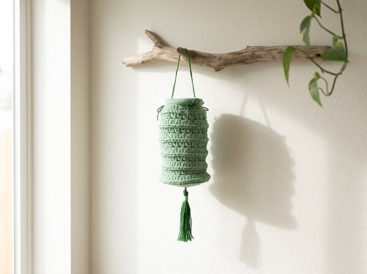 Crochet Pattern Cozy Lantern – Boho Lantern with Tassel