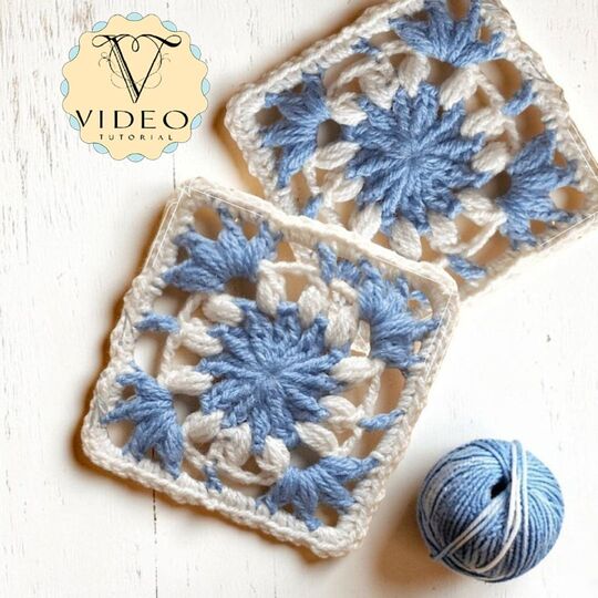Shabby Chic Crochet Lacy Granny Square Pattern