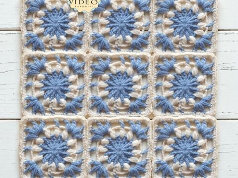 Shabby Chic Crochet Lacy Granny Square Pattern