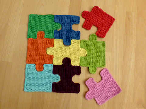 Häkelanleitung Puzzleteile