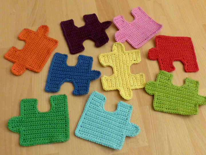 Häkelanleitung Puzzleteile