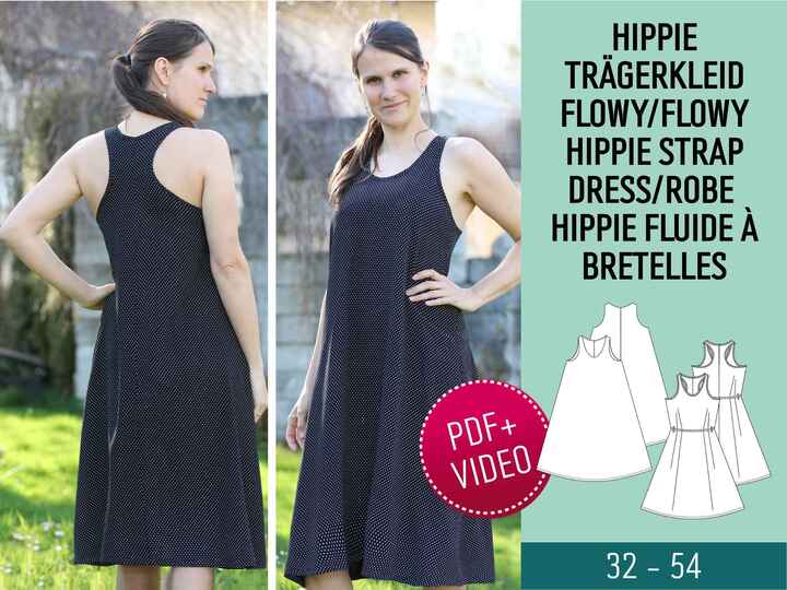 Hippie Trägerkleid Flowy | Schnittmuster für ein luftiges Sommerkleid