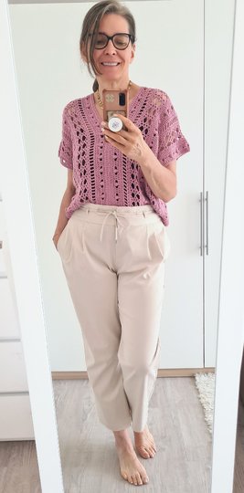 Crochet Pattern Top “Jolanda” – Airy Crochet Shirt with Lace Pattern