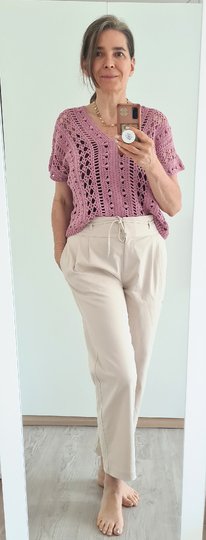 Crochet Pattern Top “Jolanda” – Airy Crochet Shirt with Lace Pattern