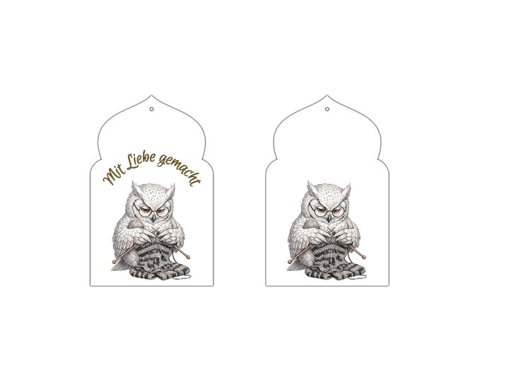 Handmade Owl Gift Tags Bundle | 31 PNG Files | Printable Labels
