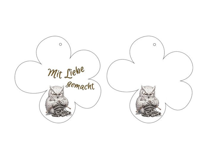 Handmade Owl Gift Tags Bundle | 31 PNG Files | Printable Labels