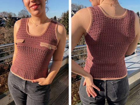 Crochet Pattern: Serena Tank Top, all sizes XS-5XL