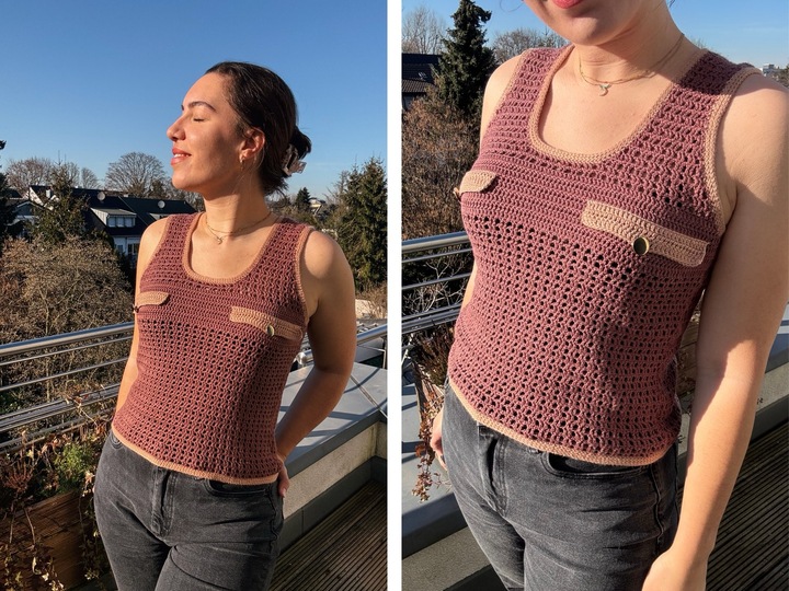 Häkelanleitung: Serena Tanktop, alle Größen XS-5XL
