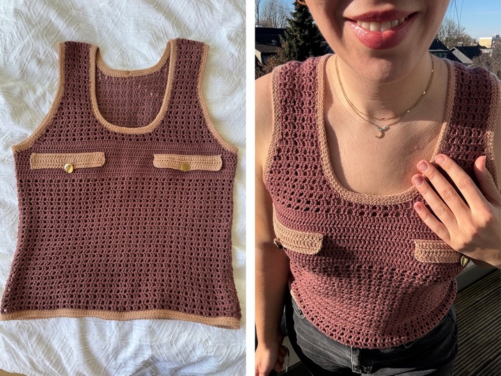 Häkelanleitung: Serena Tanktop, alle Größen XS-5XL