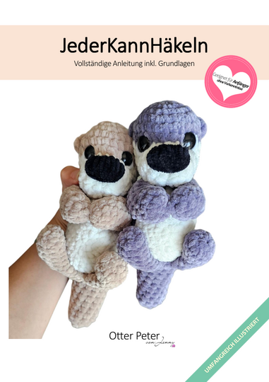Otter Peter häkeln – ausführliche Amigurumi Häkelanleitung (PDF)