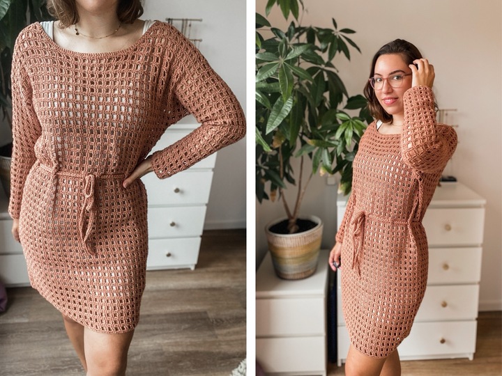 Häkelanleitung: Kleid "Miriam" (Mesh-Dress), Alle Größen XS-5XL