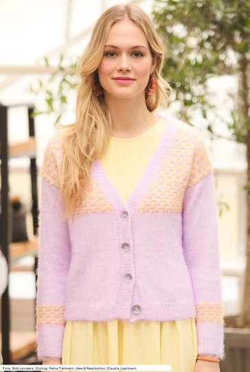 Jacke mit Hebenmaschenmuster