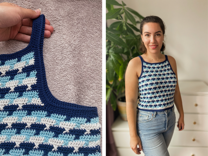 Crochet Pattern "Marina" Tank Top, all sizes XS-5XL
