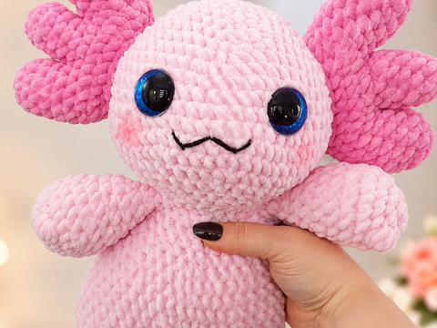 Lotti – the Fluffy Axolotl | Amigurumi Crochet Pattern PDF