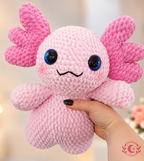 Lotti – the Fluffy Axolotl | Amigurumi Crochet Pattern PDF