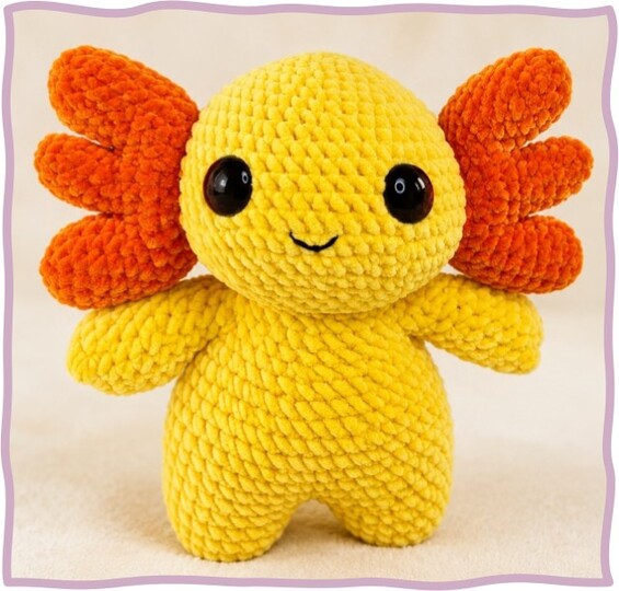 Lotti – the Fluffy Axolotl | Amigurumi Crochet Pattern PDF