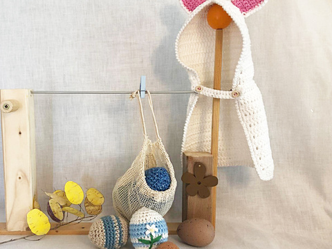 Easter Crochet Pattern for Atis – Bunny Cape, Ears and Egg PDF