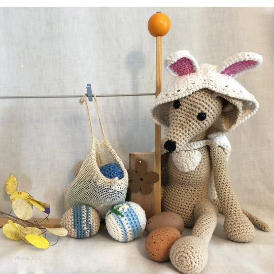 Easter Crochet Pattern for Atis – Bunny Cape, Ears and Egg PDF