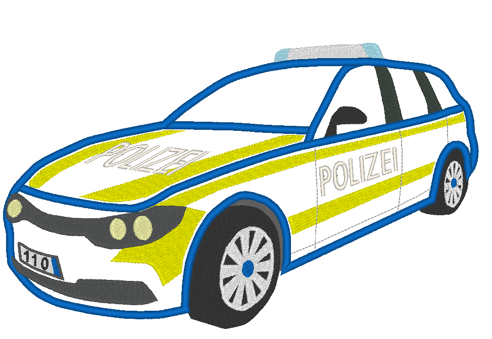 Stickdatei - Polizeiauto Polizei - Bild 4