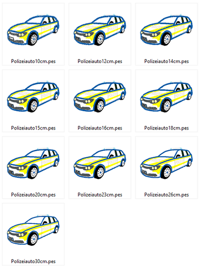 Stickdatei - Polizeiauto Polizei