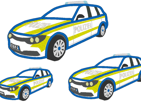 Stickdatei - Polizeiauto Polizei