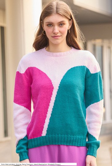 Farbflächen-Pullover
