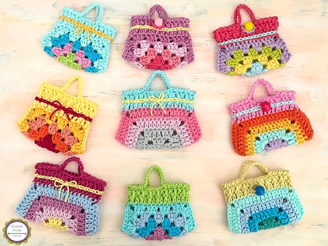 Crochet Pattern Mini Handbag, Keychain, Bag Charm, Advent Calendar DIY Idea