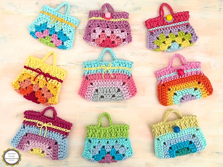 Crochet Pattern Mini Handbag, Keychain, Bag Charm, Advent Calendar DIY Idea