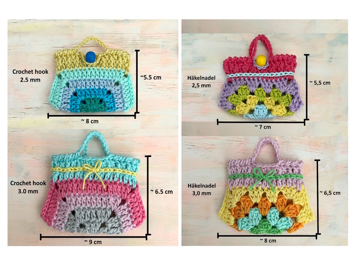 Crochet Pattern Mini Handbag, Keychain, Bag Charm, Advent Calendar DIY Idea
