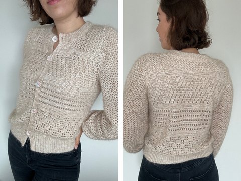 Crochet pattern: Cardigan / jacket "Eloise", all sizes, XS-5XL