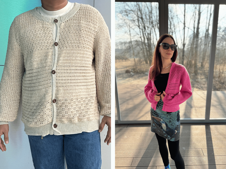 Häkelanleitung: Cardigan / Strickjacke "Eloise", alle Größen XS-5XL