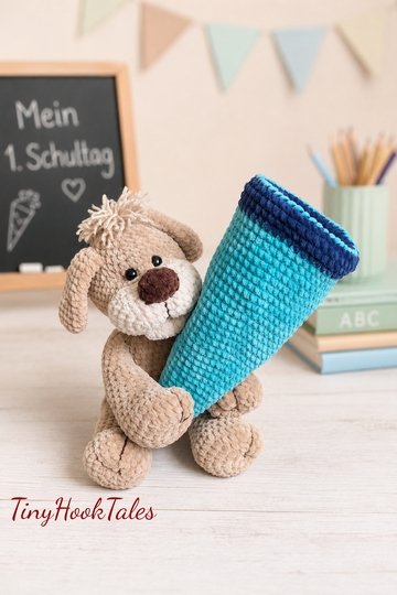 Häkelanleitung für meinen "Zuckertüten Hund Schnuffel"