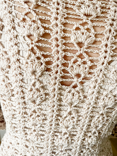 Häkelanleitung Boho Shirt Kurzarm/Langarm mit Trompetenärmeln alle Größen