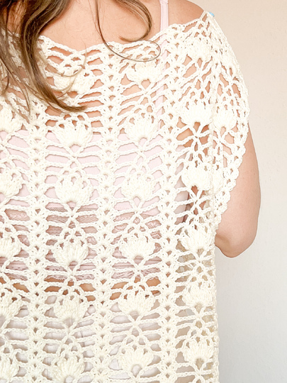 Häkelanleitung Boho Shirt Kurzarm/Langarm mit Trompetenärmeln alle Größen