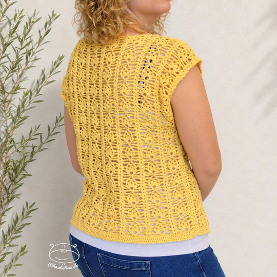 Häkelanleitung Boho Shirt Kurzarm/Langarm mit Trompetenärmeln alle Größen