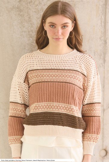 Pulli mit Musterstreifen