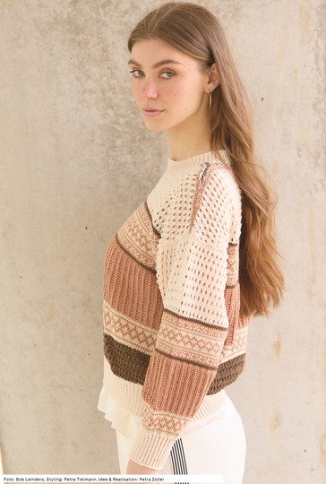 Pulli mit Musterstreifen