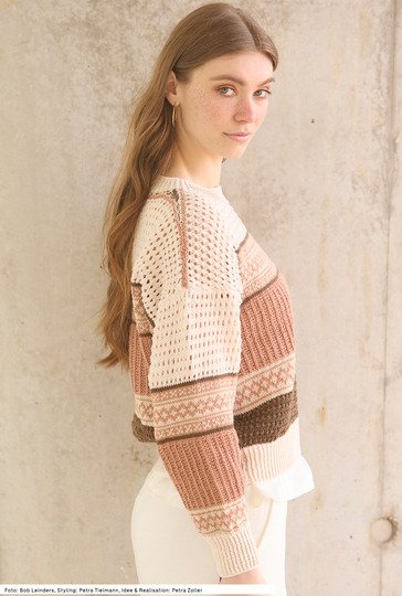 Pulli mit Musterstreifen
